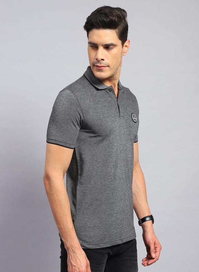 Rock.it Men Grey Cotton Blend Polo TShirt - Image 3