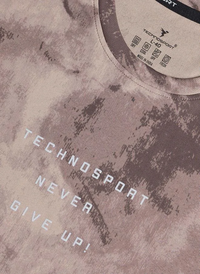 Technosport Men Camouflage Printed Round Neck Regular Fit T-Shirt by Styli