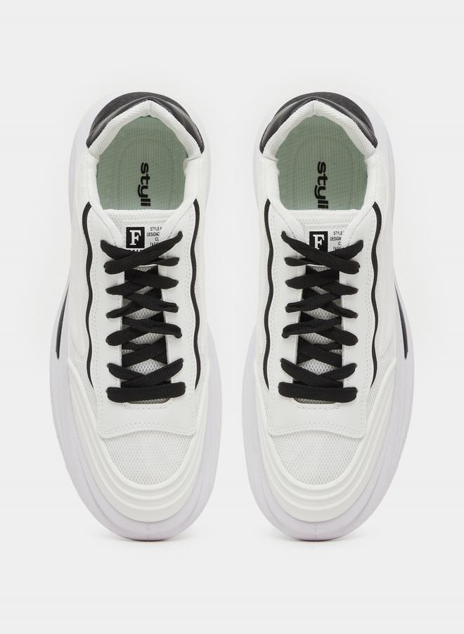 Styli Abstract Sole Cushioned Plate Lace Up Sneaker  - Image 5