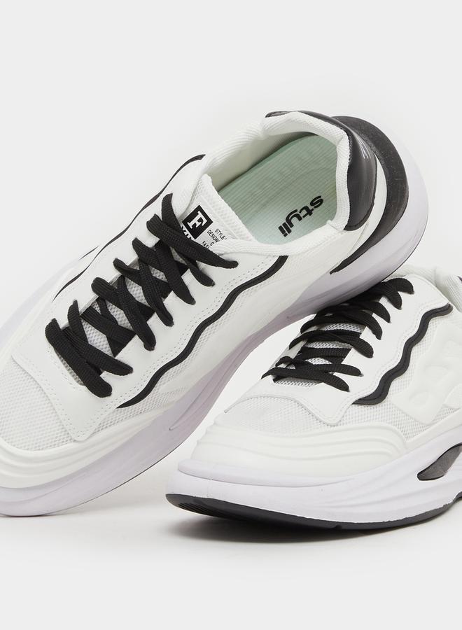 Styli Abstract Sole Cushioned Plate Lace Up Sneaker  - Image 3