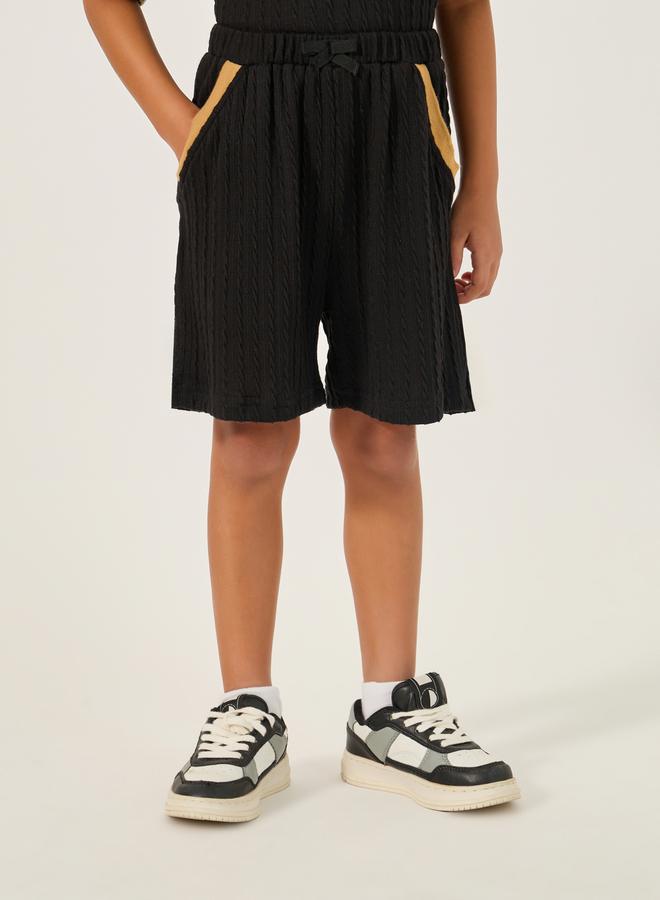 Styli Contrast Collar Polo T-Shirt and Shorts Set  - Image 4