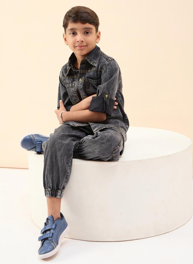 Stylo Bug - Washed Finish Drawstring Cargo Joggers by Styli - Image 1
