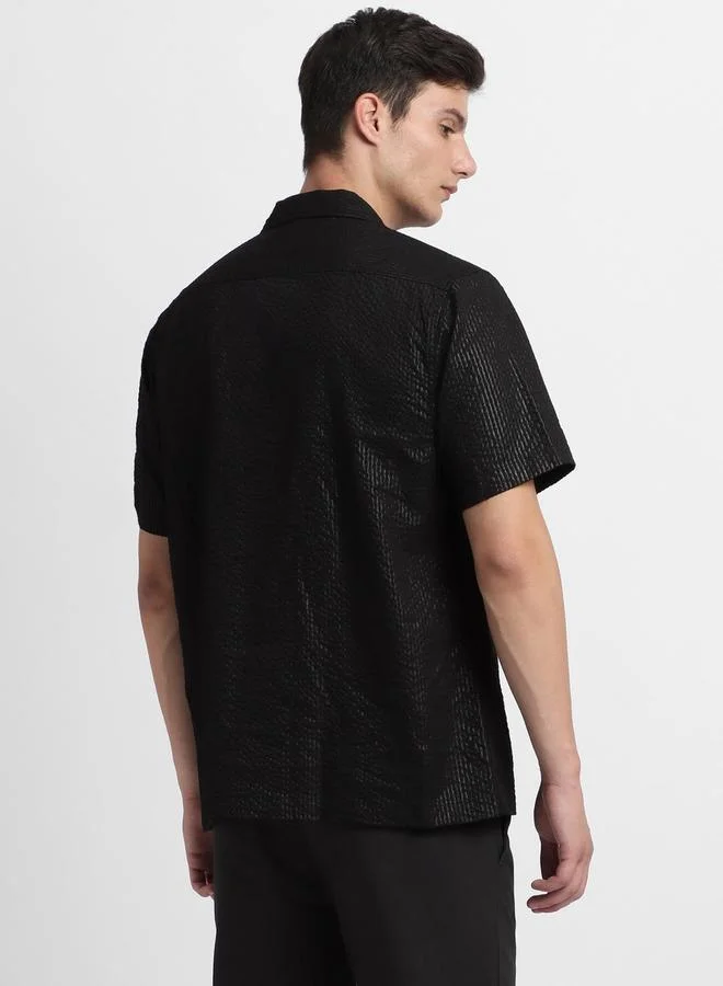 Dennis Lingo Dennis Lingo Button-Down Collar Plain Casual Shirt