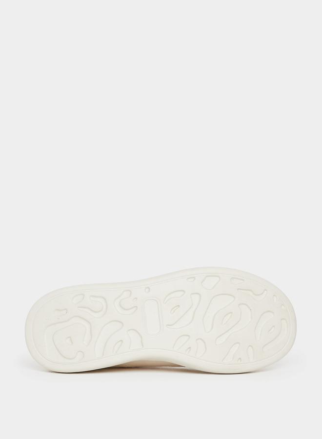 Styli - Textured Lace Up Platform Sole Sneakers - Image 1