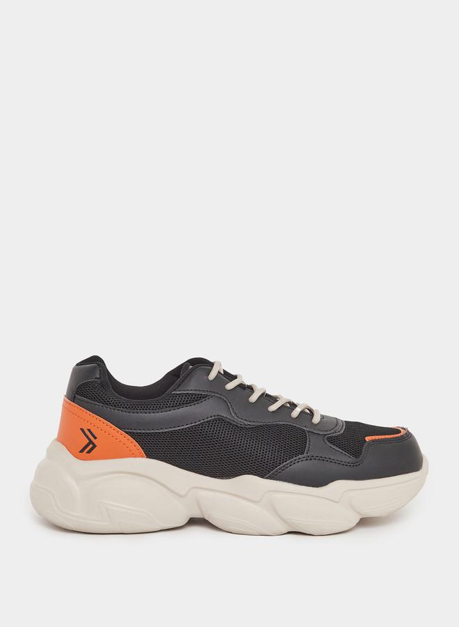 Styli Color Block Chunky Sole Lace Up Sneakers  - Image 1