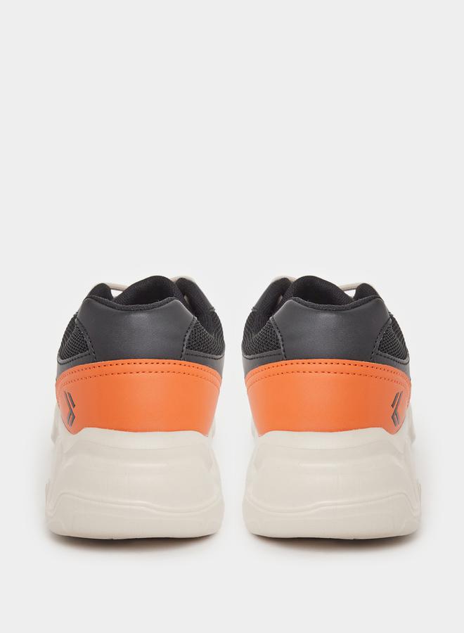 Styli Color Block Chunky Sole Lace Up Sneakers  - Image 4