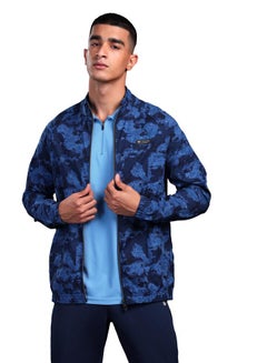 Technosport Men Printed Slim Fit Mock Neck Sports Jacket with TS FLEXI by Styli  - Image 2