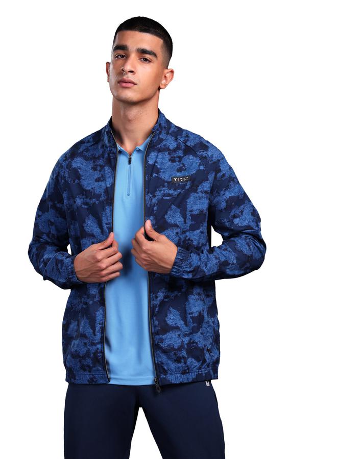 Technosport Men Printed Slim Fit Mock Neck Sports Jacket with TS FLEXI by Styli  - Image 2
