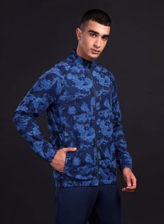 Technosport Men Printed Slim Fit Mock Neck Sports Jacket with TS FLEXI by Styli  - Image 1