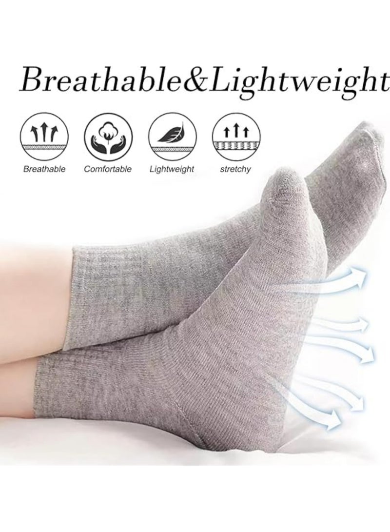 Jorunb 6 Pairs Cotton Sports Running Socks For Men/Women Breathable Cushion Ankle Socks Crew Socks Athletic Socks for Running Traveling - Image 2