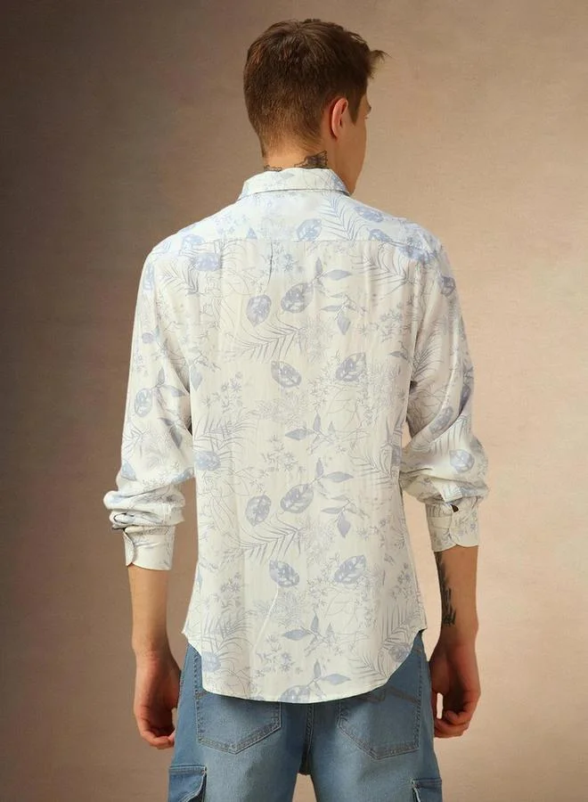 Dennis Lingo Dennis Lingo Floral Print Button-Down Shirt
