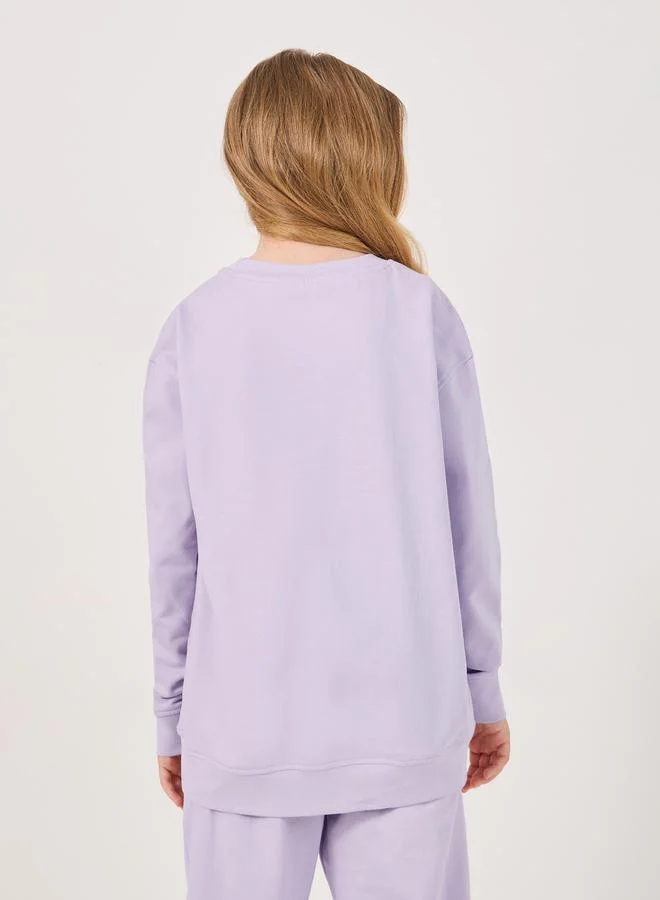 Styli Styli Minimal Slogan Print Sweatshirt