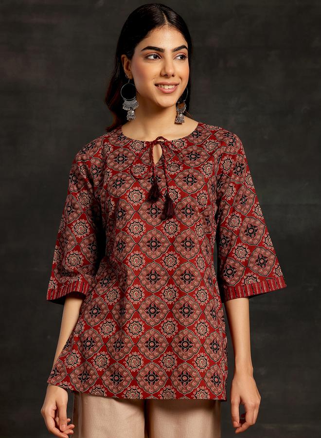 لباس كيرتي بتصميم مطبوع بالكامل وربطة عنق من ستايلي - Image 1