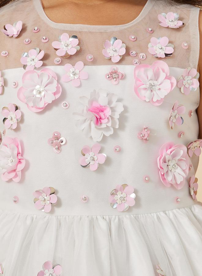 Styli Floral Tulle Dress  - Image 4