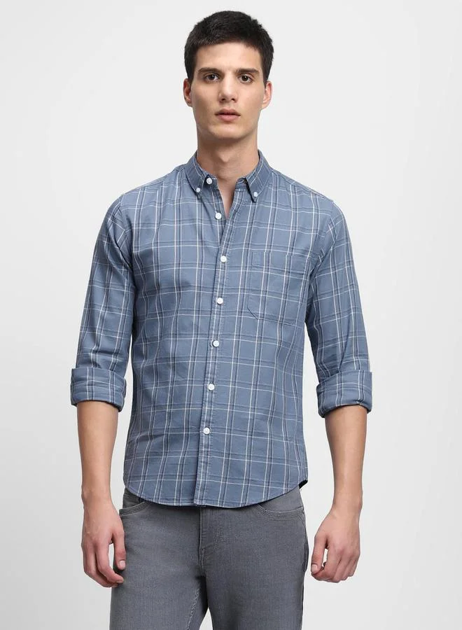 دينيس لينغو Checked Long Sleeves Casual Shirt by Styli