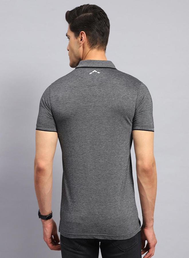 Rock.it Men Grey Cotton Blend Polo TShirt - Image 4