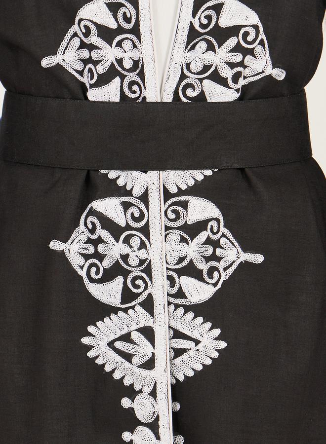 Maxim Creation Embroidered Bell Sleeves A-Line Jalabiya by Styli  - Image 4