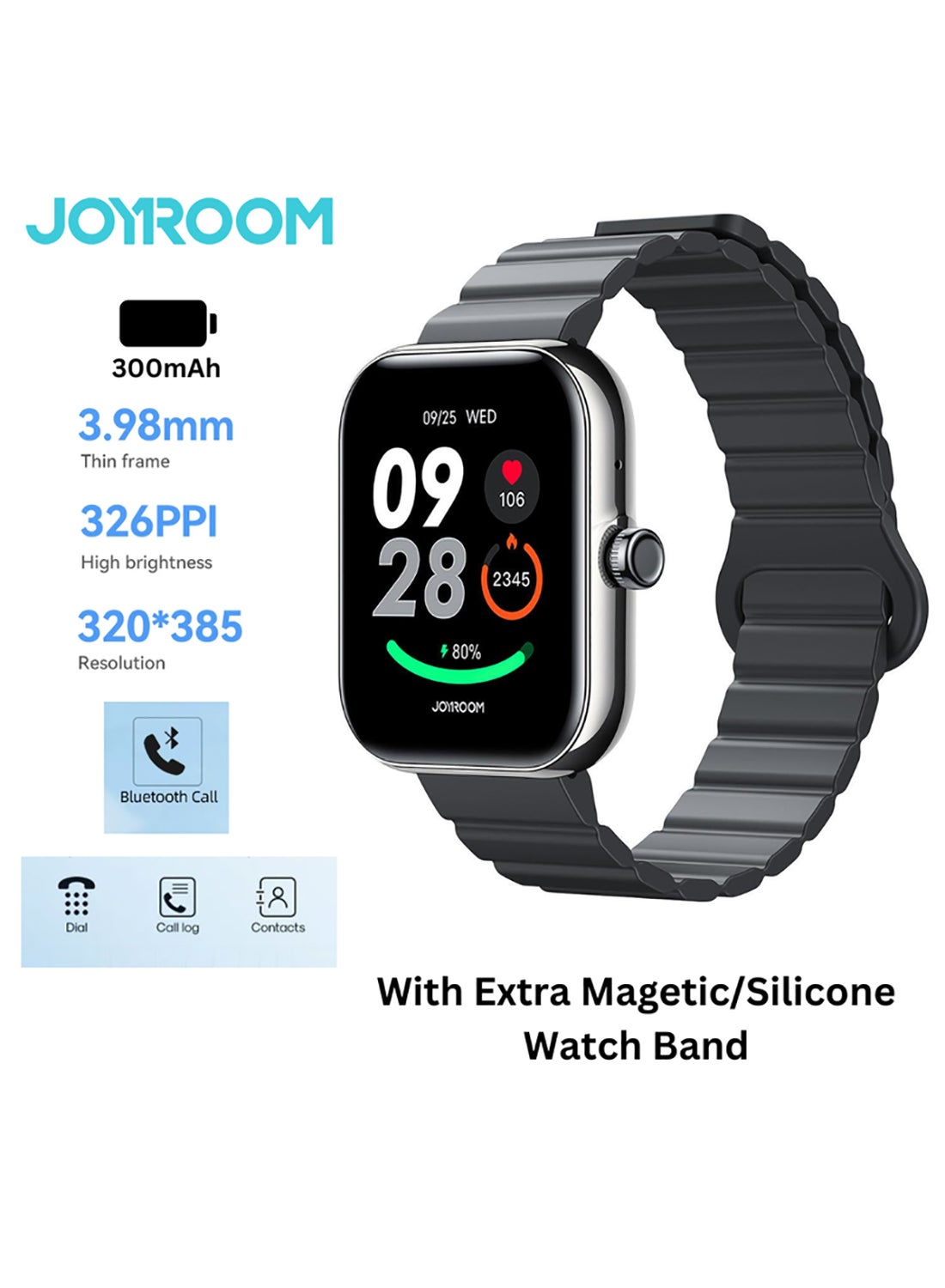 JOYROOM 300 mAh JR-FT5 PLUS Smart Watch Can Make And Receive Calls
