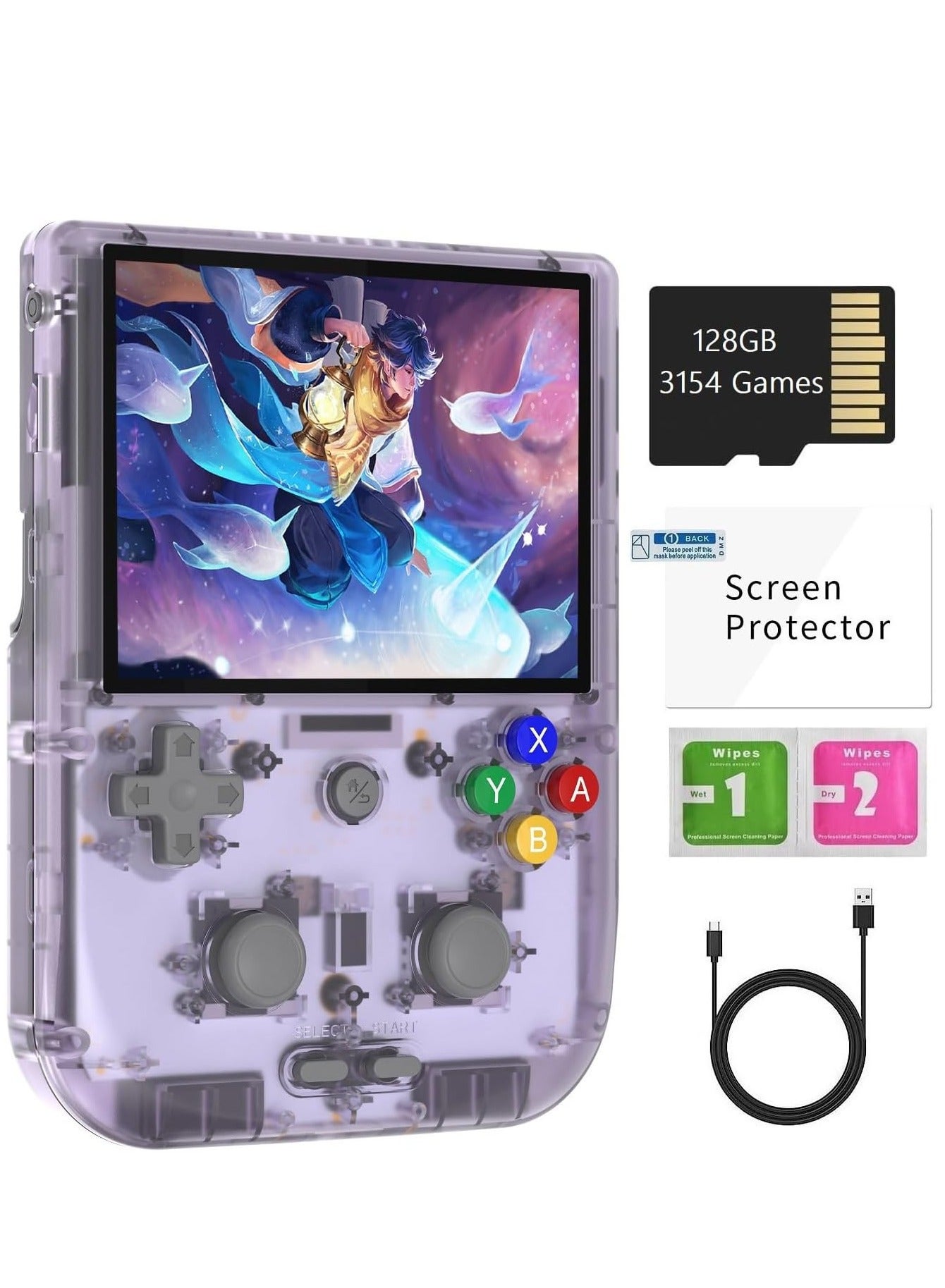 Generic RG405V Retro Handheld Game Console, Unisoc Tiger T618 Android 12  System 4.0 Inch IPS Touch Screen Support 5G WiFi Bluetooth 5.0 with 128G TF  Card 3172 Games 5500mAh Battery price in