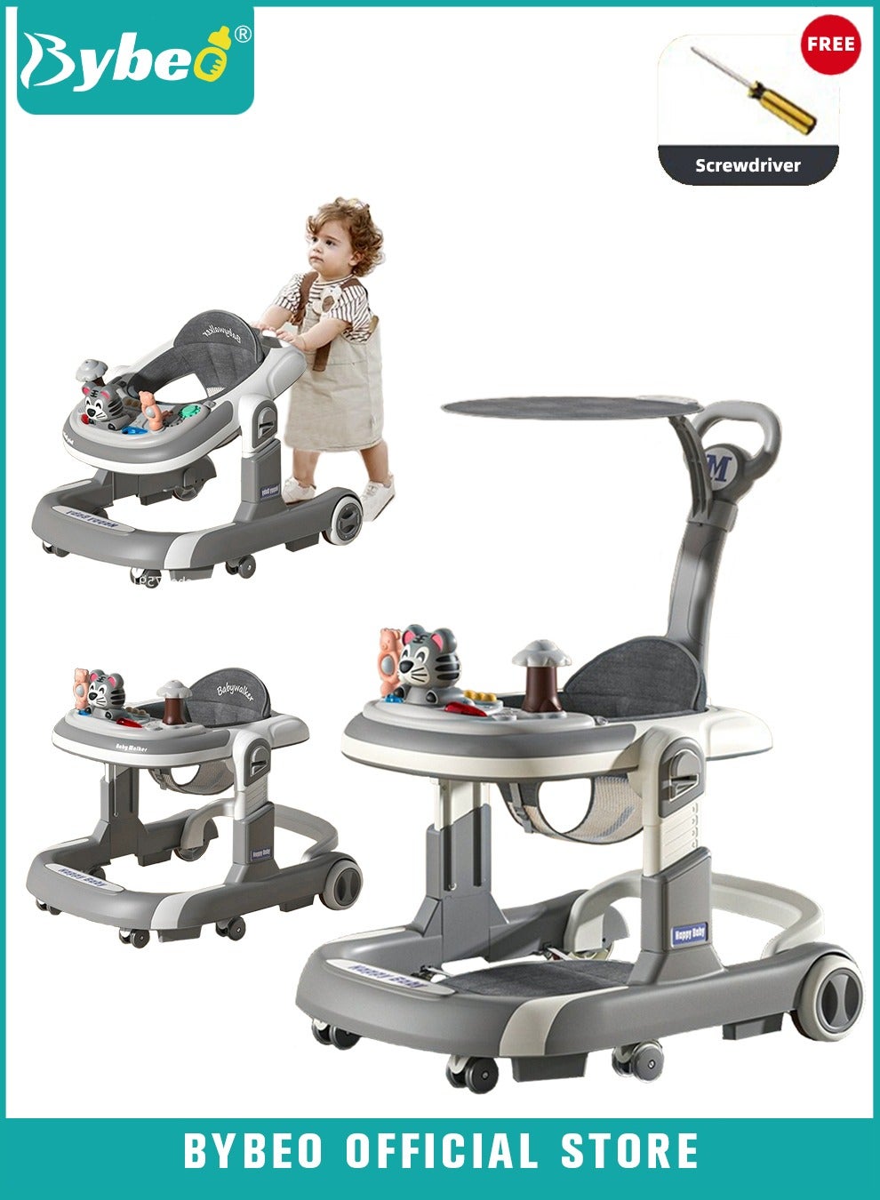 Round Baby felxible Walker for Kids