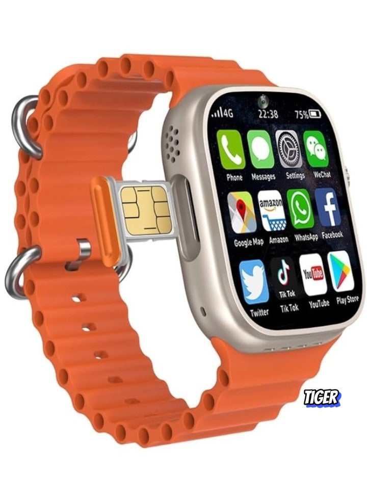 TIGER 5G Android Smart Watch TU94 with SIM Card Slot, Multi-App
