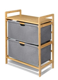 2 Tier Portable Children Cloth Storage Cabinet wardrobe