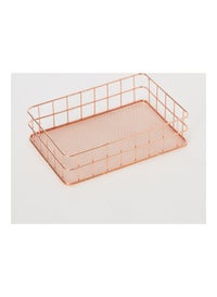 Maisan Multipurpose Storage Basket Copper 24.5 x 6.5cm