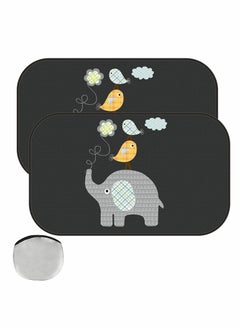 Elephant Car Sun Shade Car Sunshades Shield Visor for Children with PVC Adsorption Electrostatic for Car Side Windscreen Window Car Window Shades for Kids Baby Pet UV Rays/Sunlight Protection 