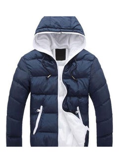 Sideboard essay lexicon Generic Men Colour Block Zipper Hooded Cotton Padded Coat Slim Fit Thicken  Outwear Jacket Dark Blue + White Egypt | Cairo, Giza
