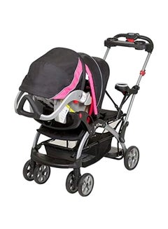 sit and stand stroller pink