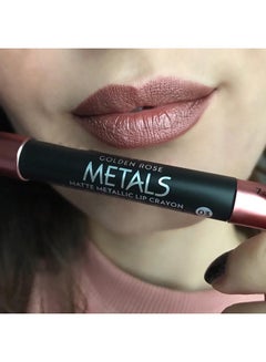 golden rose metals matte metallic lip crayon