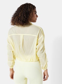 MANGO Windbreaker Jacket Pastel Yellow 