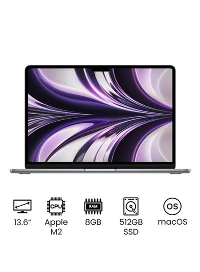 Apple MacBook Air 13.6-Inch Display, Apple M2 Chip with 8-Core CPU And 10-Core GPU, 512GB SSD/Intel UHD Graphics English Space Grey