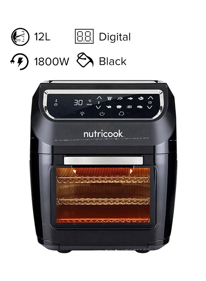 Nutricook Air Fryer 2, 1700 Watts, Digital Control Panel Display, 10 Preset  Programs With Built-In Preheat Function, 5.5 Liters, Brush Stainless  Steel/Black, 2 Years Warranty, Af205: Buy Online at Best Price in